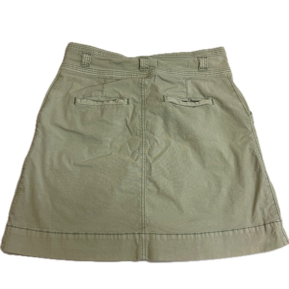 Pilcro and the Letterpress Skirt Womens Size 4 Green Khaki Utility Pocket Mini - Picture 3 of 14